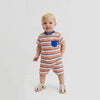 Lee Blue & White Stripes Front Pocket BodySuit 14098