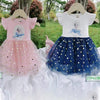 BXDN Aplic Frozen Pink Frock 10811