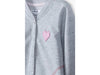 5.10.15 Heart Badge Grey Terry Mock Neck Jacket 13472
